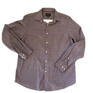 black brown 1826 dress shirts Black Brown 1826 Mens Classic Fit 2-PLY Non-Iron Dress Causal Shirt Size  16.5